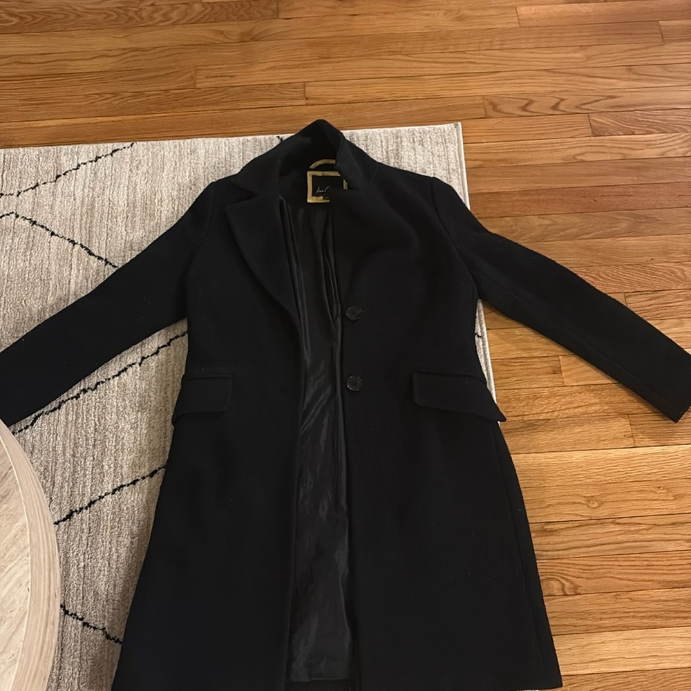Sam Edelman Black Wool Pea Coat